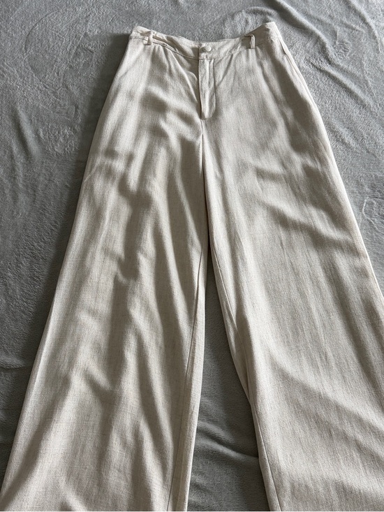Sugarlips Pants - Sugarlips Wide-Leg Cream Chinos